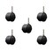 Service Caster 2'' Floor Safe Black Hooded Twin Wheel Caster 3/8 Threaded Stem, 5PK SCC-TS02S50D-NYU-FB-381615-5 - alternate 1